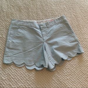 Lilly Pulitzer Blue Seersucker Buttercup Shorts